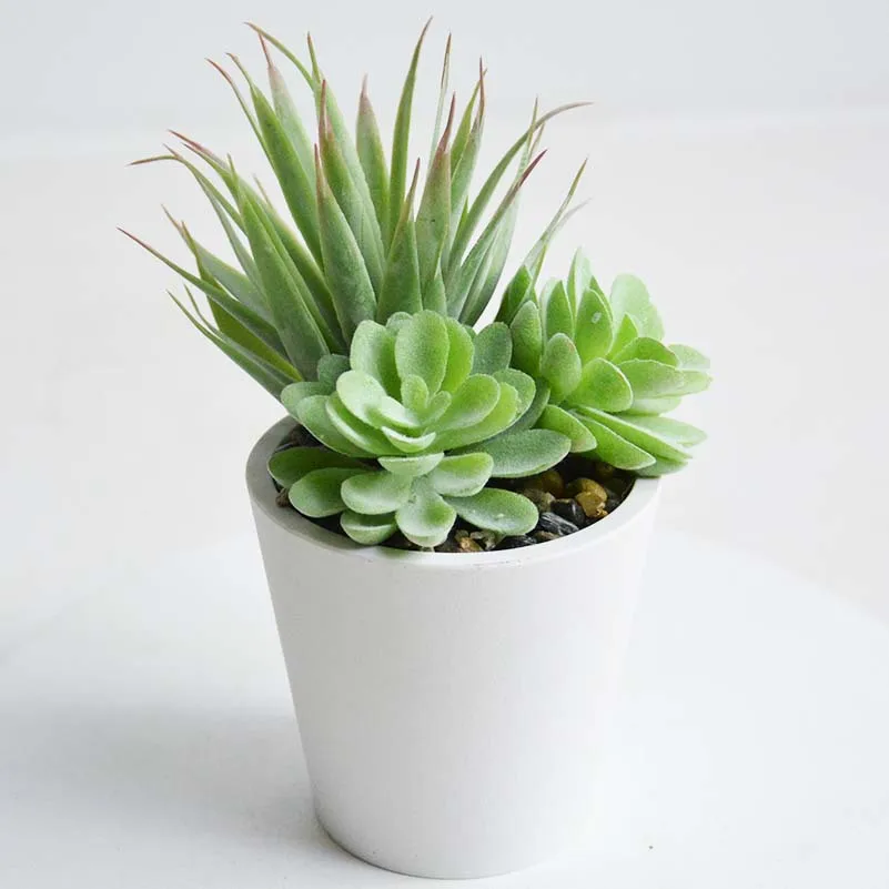 1pcs Hotel Decoration Plant Ornaments Artificial Succulents Small Bonsai Succulent Home Decoration Accessories