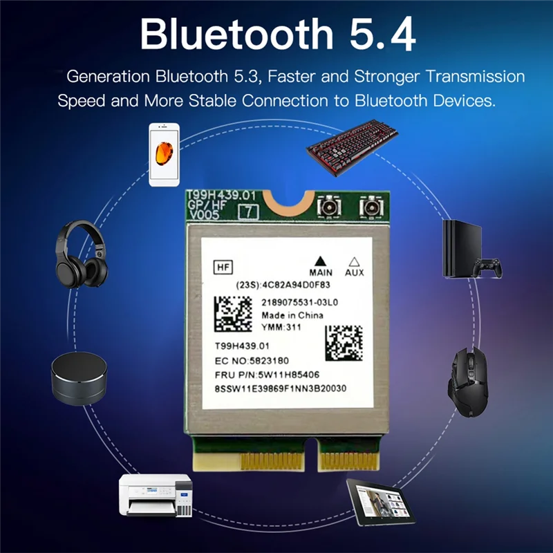 Placa ELECT-Gigabit MT7927 Wifi7 9220M + antena 10DB Tri-Band 2.4G/5G/6G Placa Wifi sem fio com rede de módulo BT5.4