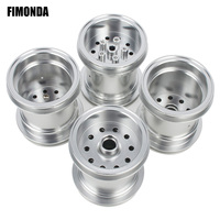 Aluminum Front/Rear Wheel Hub Rims For Big Tire Tamiya CW-01 LunchBox Midnight Pumpkin RC Car Part