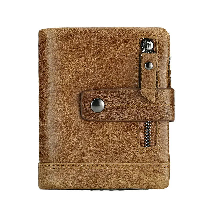 

Модный женский кошелек из натуральной кожи, мужской кошелек, мини-держатель для карт, цепочка, мужской кошелек с держателем для удостоверений личности, Carteras Para Mujer