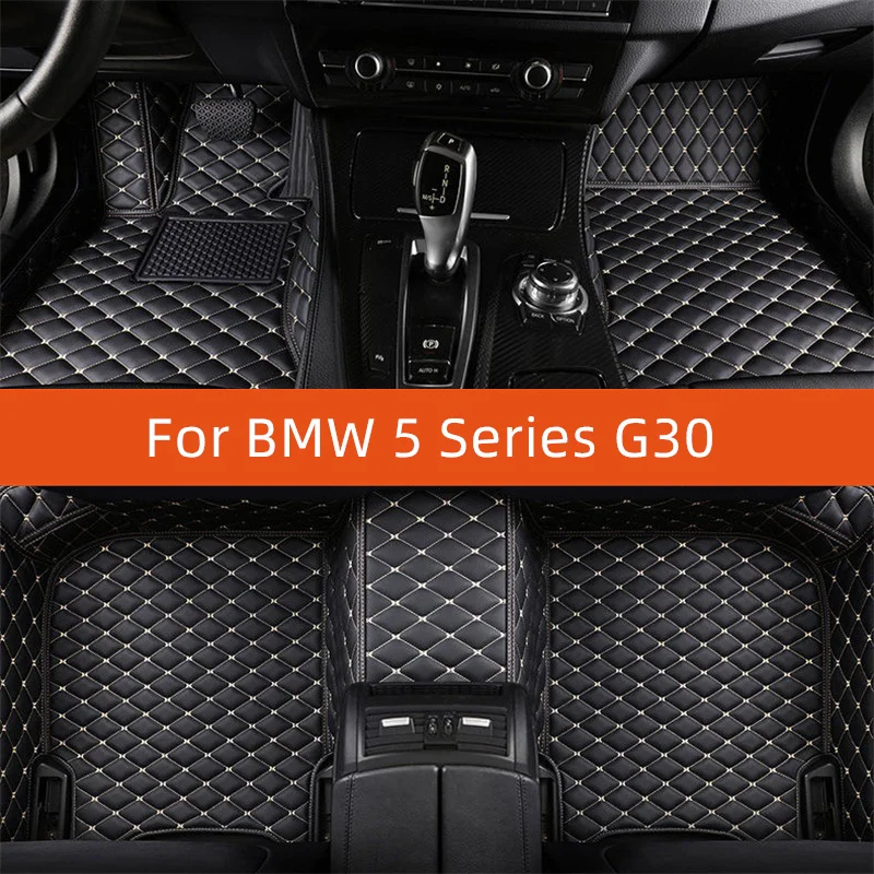 

Custom Leather Car Floor Mat For BMW 5 Series G30 2017 2018 2019 2020 2021 2022 Car Mat Interior Accessories multicolor