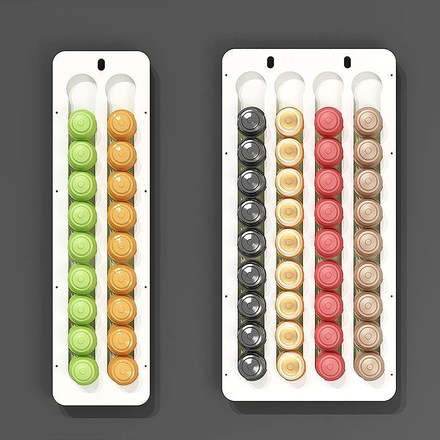 1pc Multi Specification Wall Mounted Coffee Capsule Storage Container Kitchen Cabinet Capsule Display Rack Coffee Hanging Box