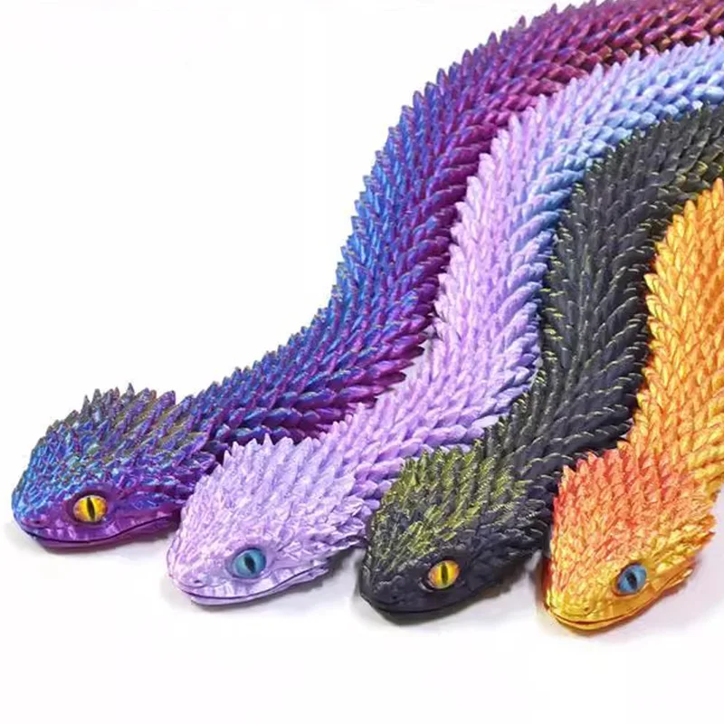MOC 3D Printed Snake Animals Viper Toys Ornament Kids Gift
