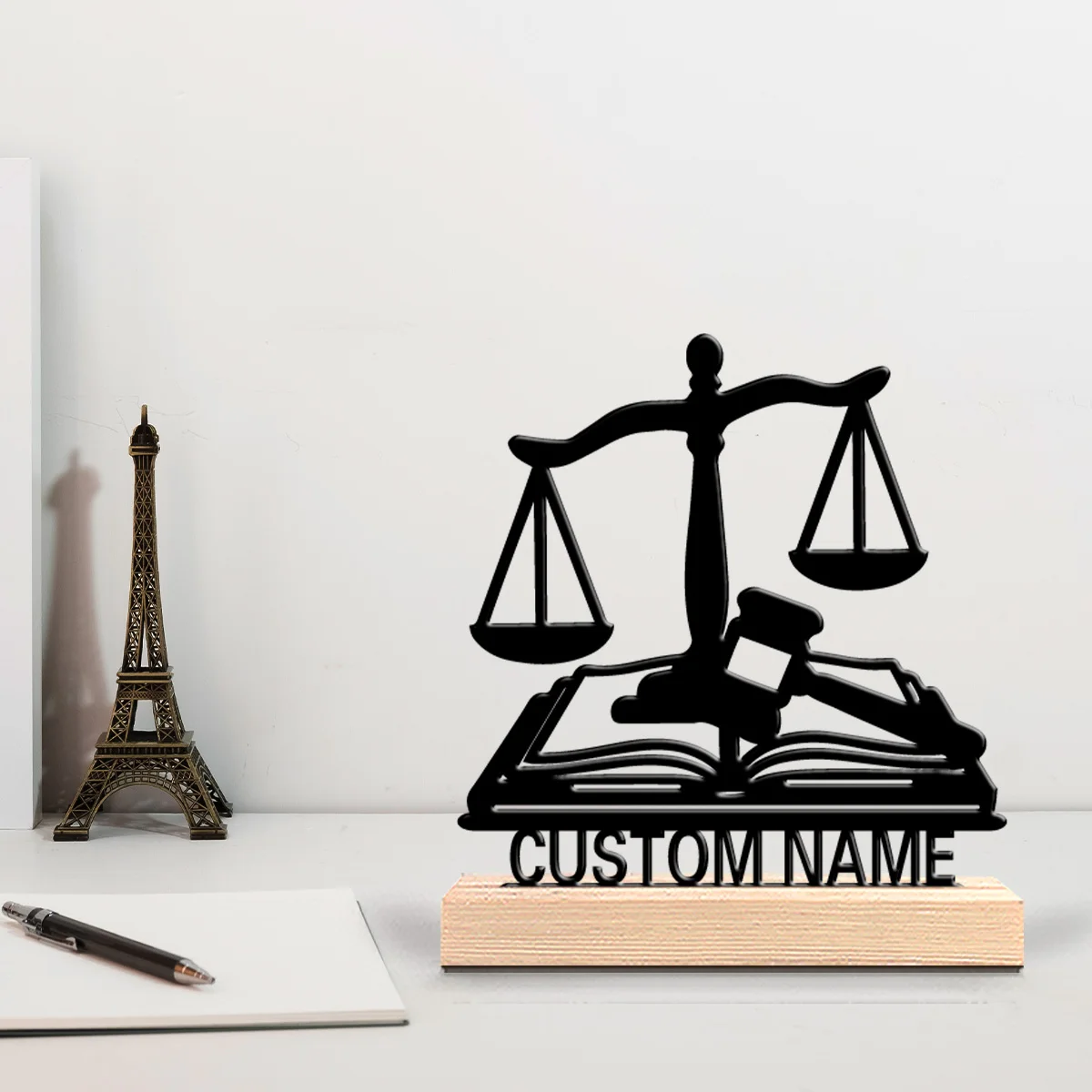 1 pieza de arte metálico personalizado y divertido con base de madera, decoración de mesa, un regalo con marco de madera para entusiastas del baile.
