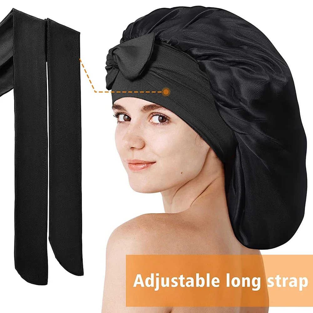 Cuffia Da Notte In Seta Di Gelso 100%, Regolabile Con Fascia Elastica, Doppio Strato, Traspirante, Rosa