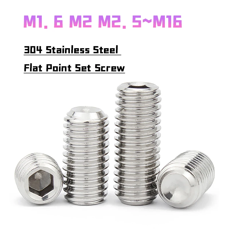 1 ~ 20 шт. Нержавеющая сталь 304 DIN913 M1.6 M2 M2.5 M3 M4 M5 M6 M8 ~ M16 Винт с шестигранной головкой и шестигранной головкой с плоской головкой 1 ~ 20 шт. Нержавеющая сталь 304 DIN913 M1.6 M2 M2.5 M3 M4 M5 M6 M8 ~ M16 Винт с шестигранной головкой и шестигранной головкой с плоской головкой