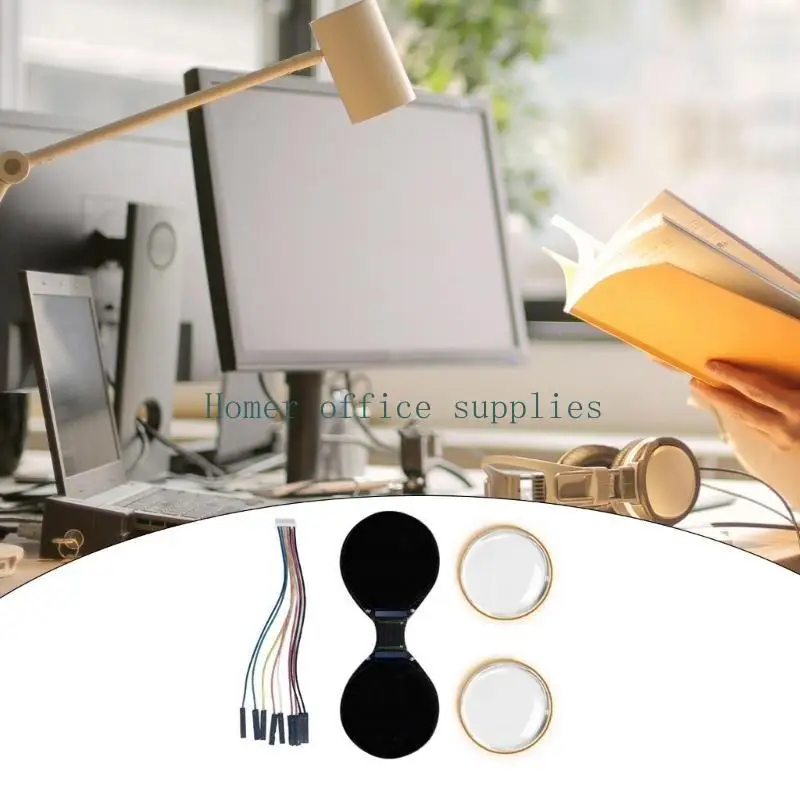 

K43B Миниатюрный 0,71-дюймовый круглый ЖК-дисплей с двойным экраном ГЛАЗ для электроники носимых устройств