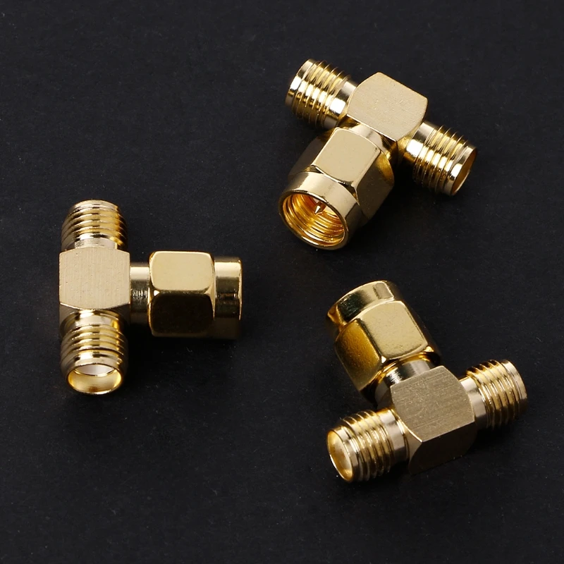 10 ชิ้น 3 Way Splitter SMA ชาย 2 SMA หญิง Triple สำหรับ T RF อะแดปเตอร์เชื่อมต่อ