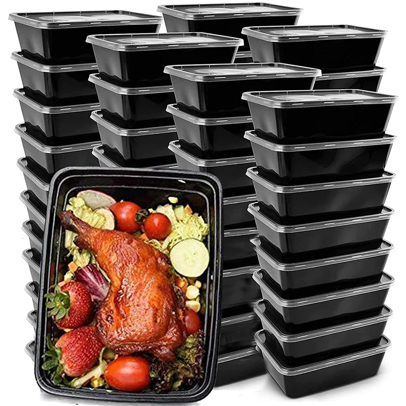

50-Pack Meal Prep Containers Food Storage Lunch Box Reusable To-Go Food Containers