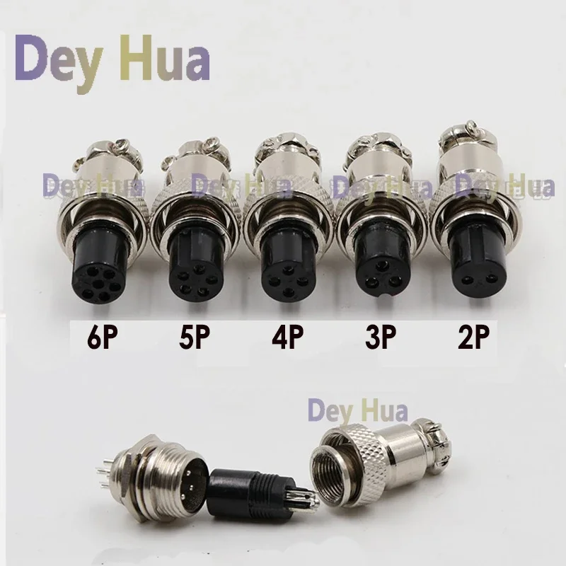 Double Plug GX12-2/3/4/5/6/7 Pins Air Connector Power Cable Plug 0.6M 1M 2M 3M 5M 10M Cable,Size Of Female Head 9MM
