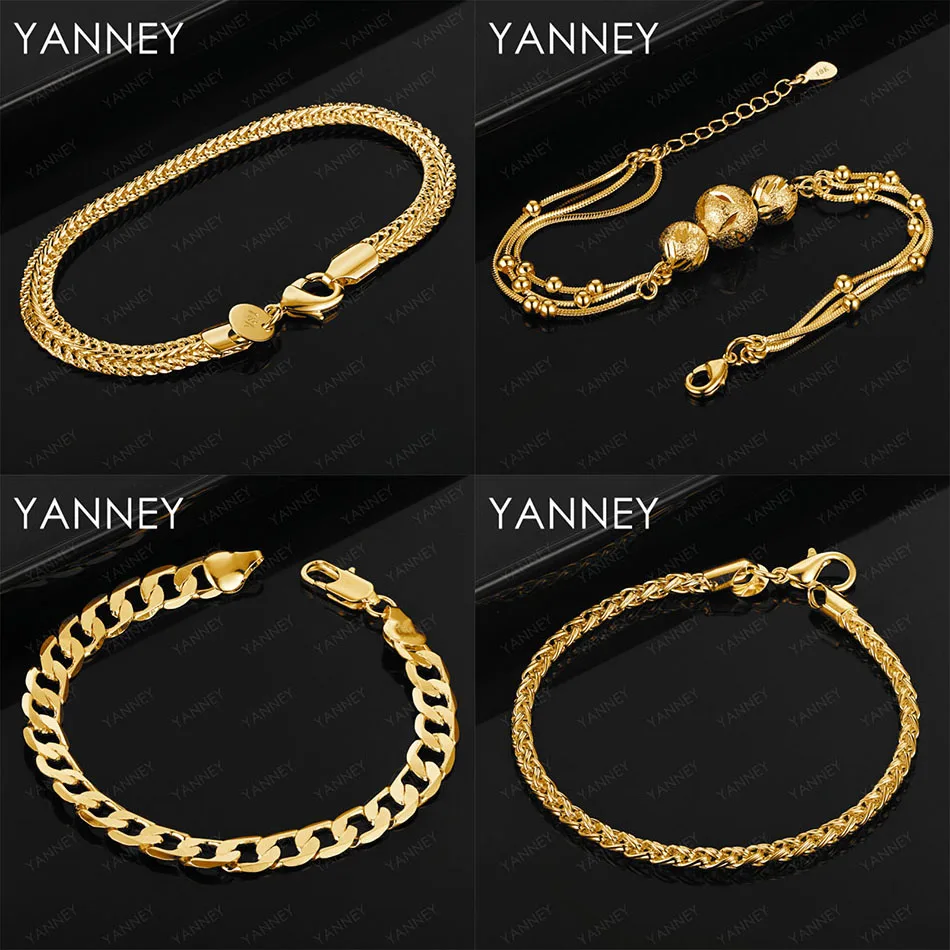

Fashion 925 sterling silver 18K gold exquisite geometric bracelet women's men's hip hop accessories party gift jewelry