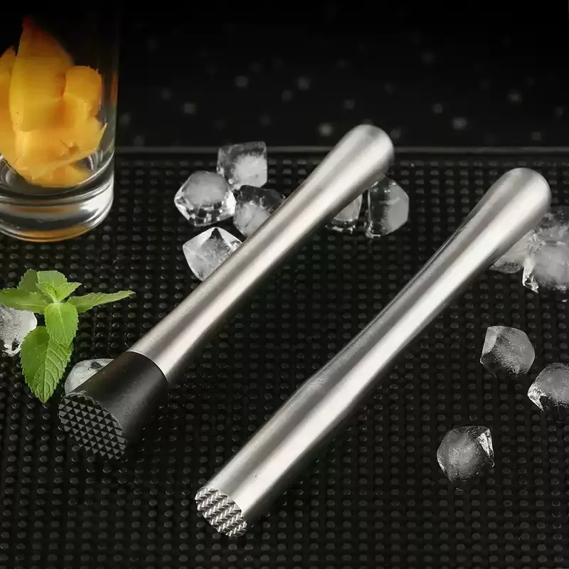 Durable Stainless Steel Cocktail Muddler Professional Bar Mixing Tool Bartender Accessory