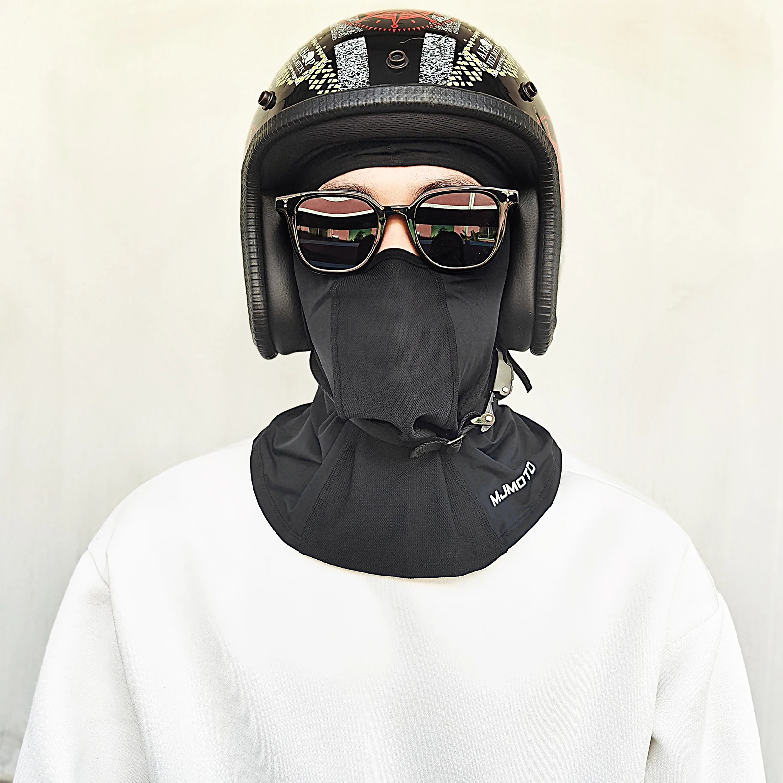 Ice Silk Motorcycle Head Cover Motocross Anti-UV Breathable Sweat High Elasticity Moto Balaclava with Glasses And Headphone Jack - view 3