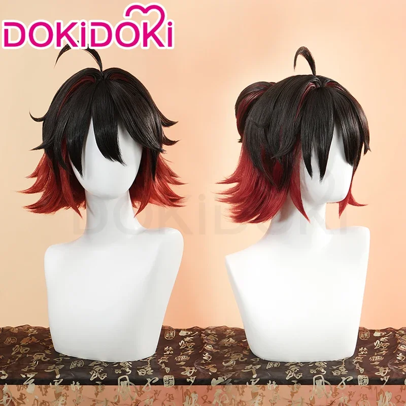 Genshin Impact Game DokiDoki Cosplay Perruque pour Homme, Cheveux Synthétiques, Bonnet de Perruque Gratuit, Degré de Chaleur, En Stock, GaMing