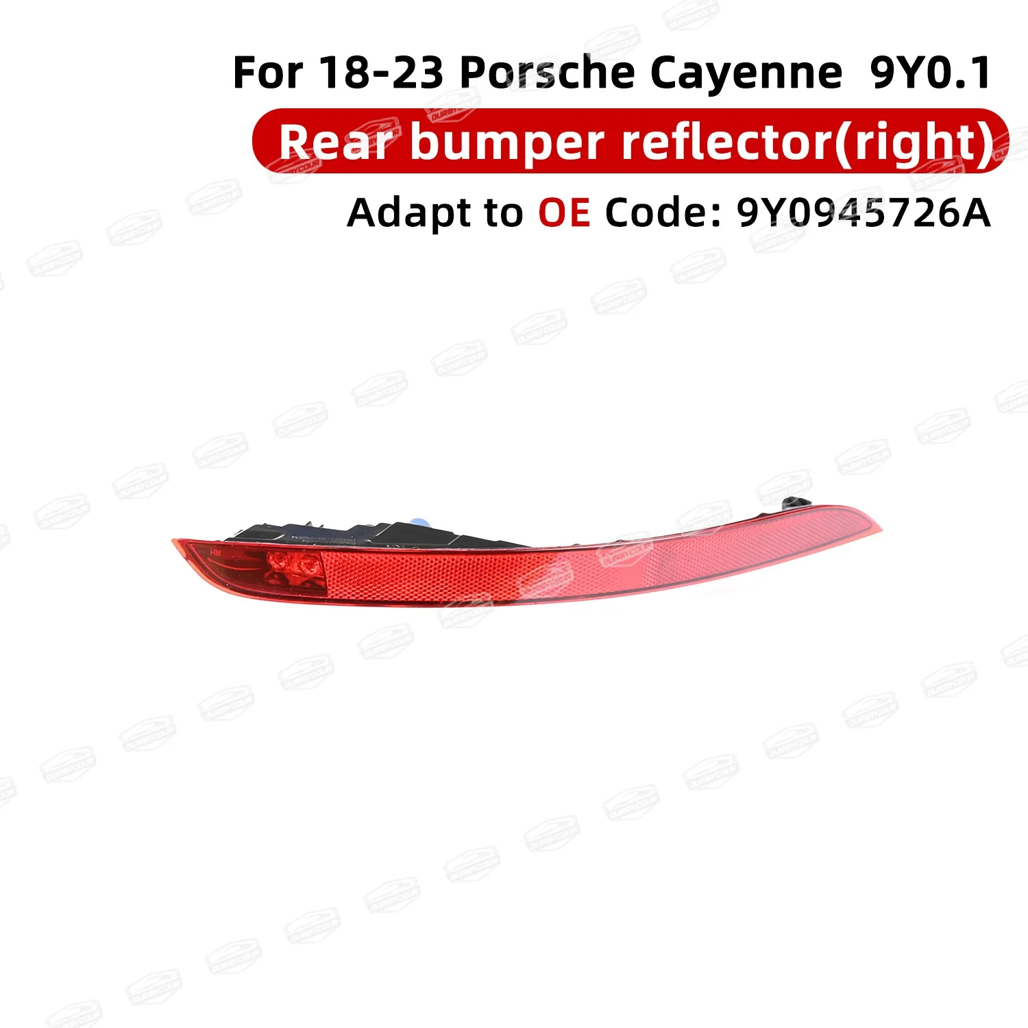 

For Porsche 2018-2023 Cayenne 9Y0 OE rear bumper red reflective strip Left OE9Y0945725AL Right OE9Y0945726AR