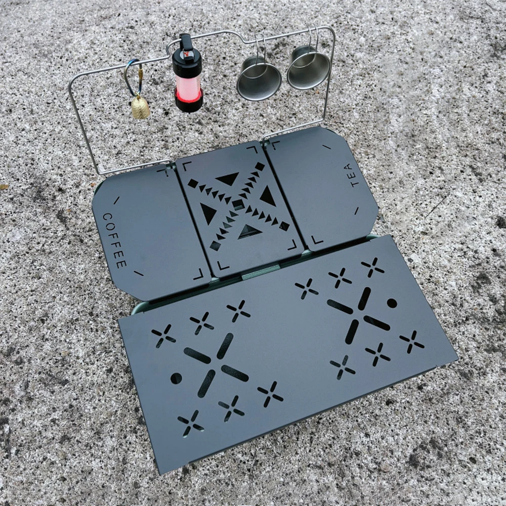 

Folding Table Top Heavy Duty Table Board Plate Metal Mini Shelf Aluminum Alloy for Stanley Lunch Box 9.4L Camping Gear
