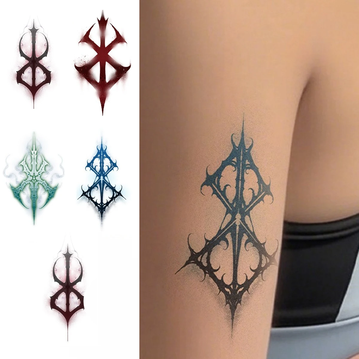 Autocollants de tatouage Berserk Brand of Sacrifice, imperméables, anti-transpiration, tatouages temporaires d'anime pour les fans de cosplay, cadeau