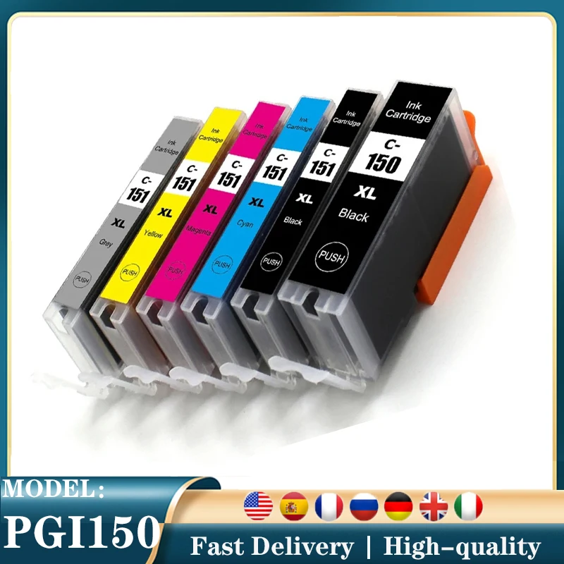 PGI150 CLI151 Compatible ink cartridge PGI-150 CLI-151 for Canon PIXMA iP7210 MG5410 MG6310 MX721 MX921 MG7110 MG5510 iP8710