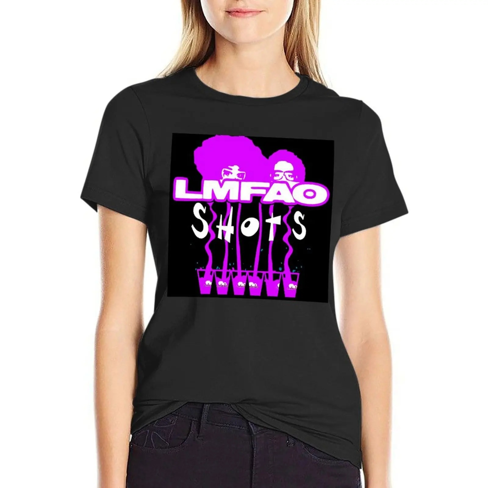 

Band LMFAO Music Logo Shots T-Shirt cute tops quick drying sublime clothes for woman