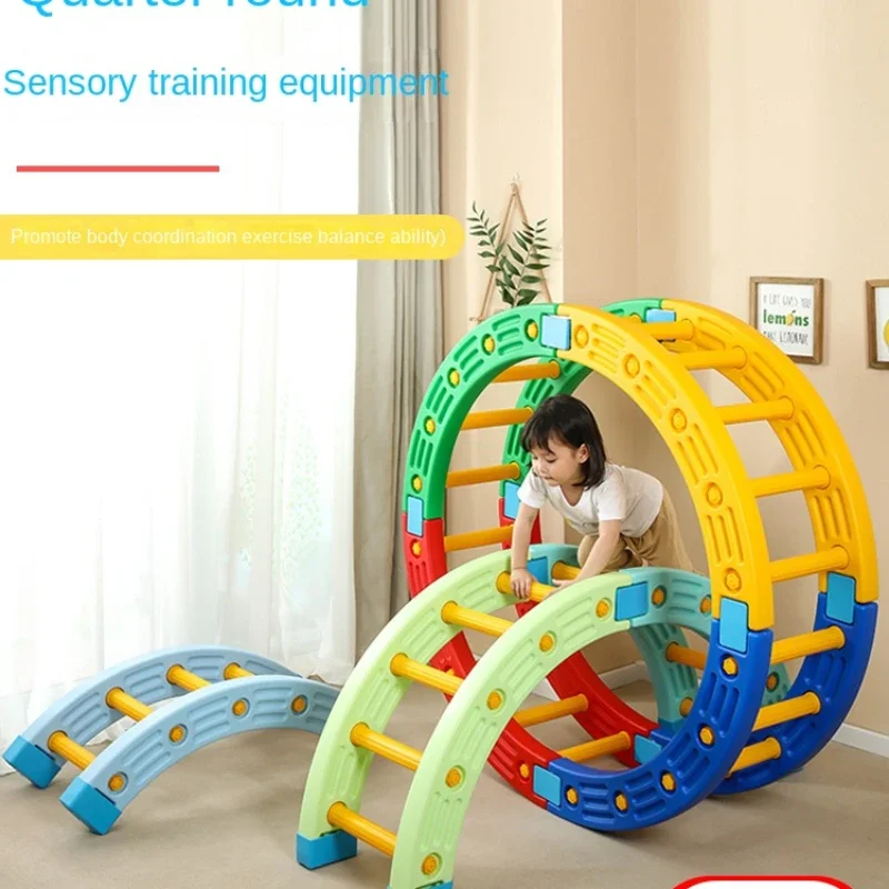 

Children's emotional training equipment Quarter round balance board Early education Physical balance Round rock circle Single