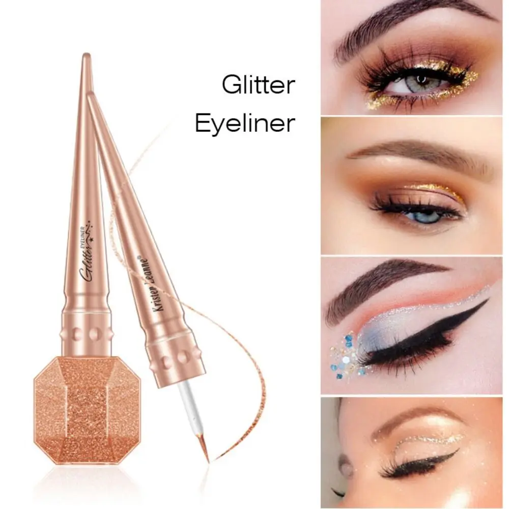 Fine Brush Highlight Beauty Eye Makeup Party Diamond Liquid Eyeliners Glitter Sequins Eyeliner Cosmetic Tool Liquid Eyeshadow