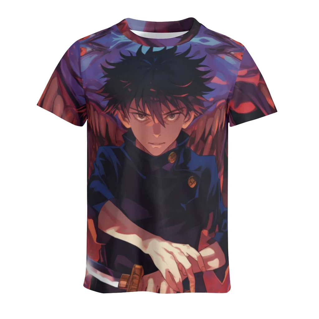 

Jujutsu Kaisen New Summer Round Neck Short Sleeved T-shirt for Men's Short Sleeved Top