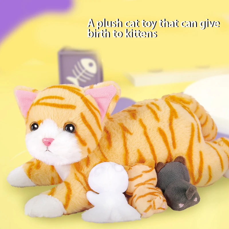 

Simulated Cat Electric Baby Cat Pet Plush Toy Can Make Sounds Imitate Calling Intelligent Doll Boy and Girl Toys Birth Gift