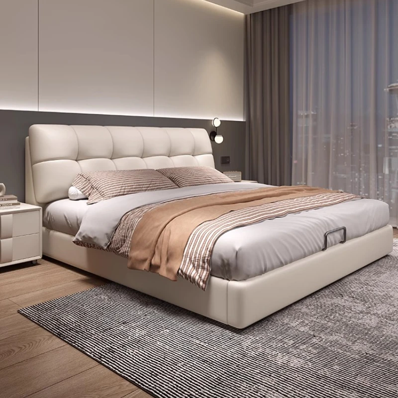 

Cute Cheap Double Bed Wood Heavy High Mattress Double Bed Metal Frame Camas Matrimoniales Bedroom Furniture Set