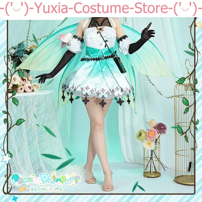 Anime! Vtuber Nijisanji Pomu Rainpuff Game Suit Gorgeous Dress Uniform Cosplay Costume Halloween Party Outfit S-3XL