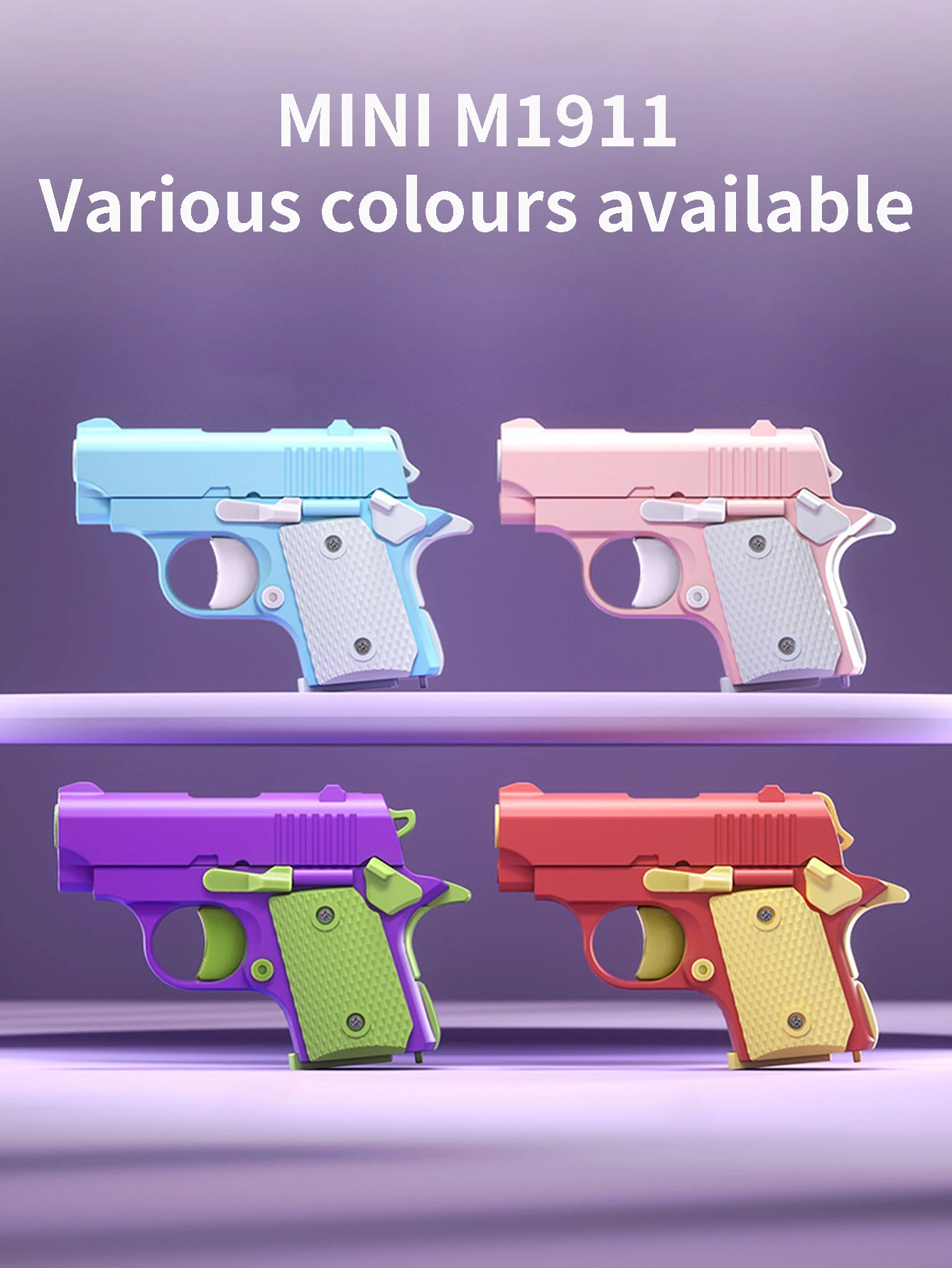 Mini M1911 - Collegamento meccanico - Recoil automatico - Pistola giocattolo di decompressione Modelli di pistola giocattolo Fidget non lanciabili