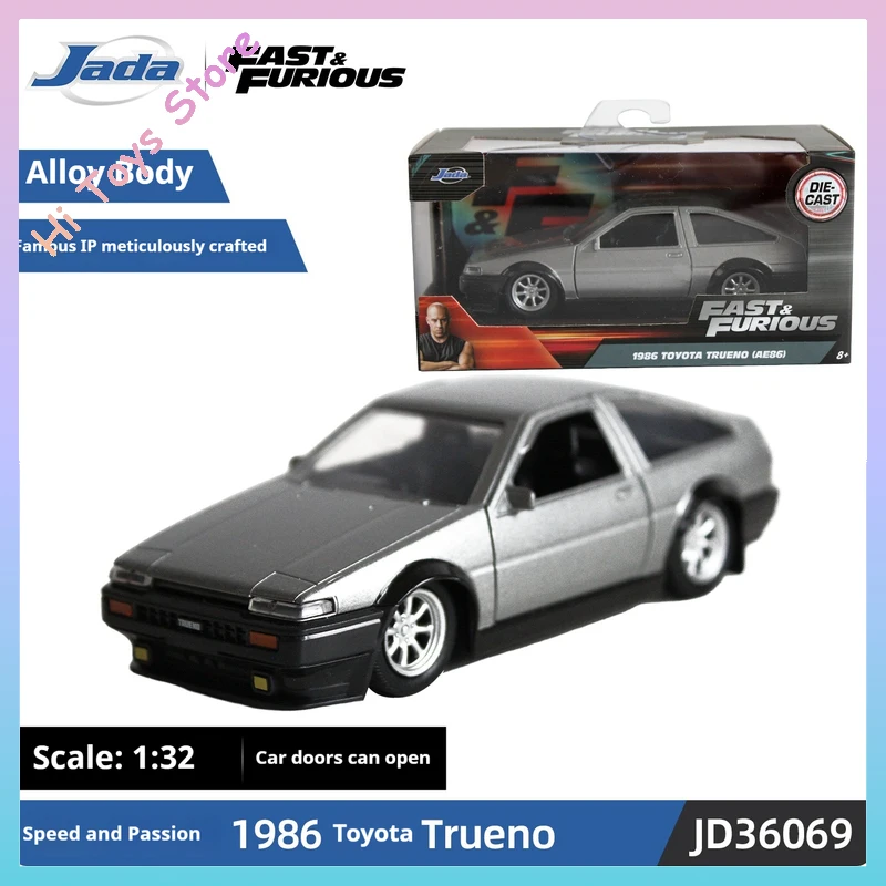 

In Stock Jada 1:32 Initial D Trueno Ae86 1986 Alloy Car Diecasts & Toy Vehicles Car Model Miniature Scale Model Car For Children