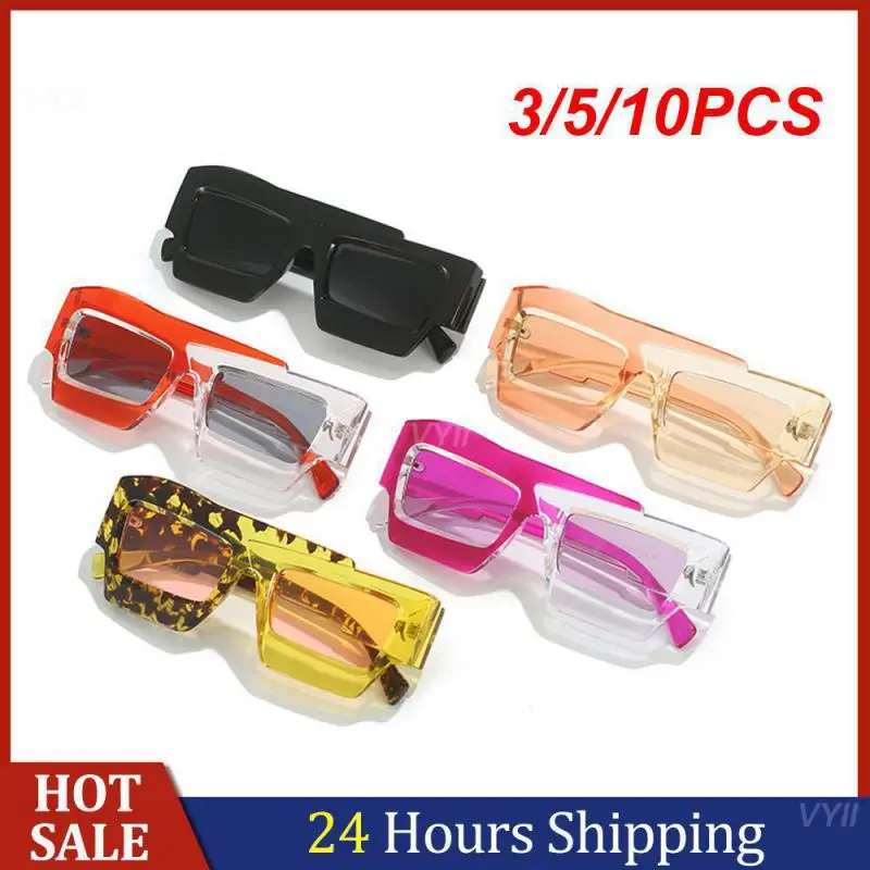 3/5/10PCS Unique Design Eye-catching Design Versatile Trendy Highly Sought After Modern Trending Unique Polygon Sunglasses