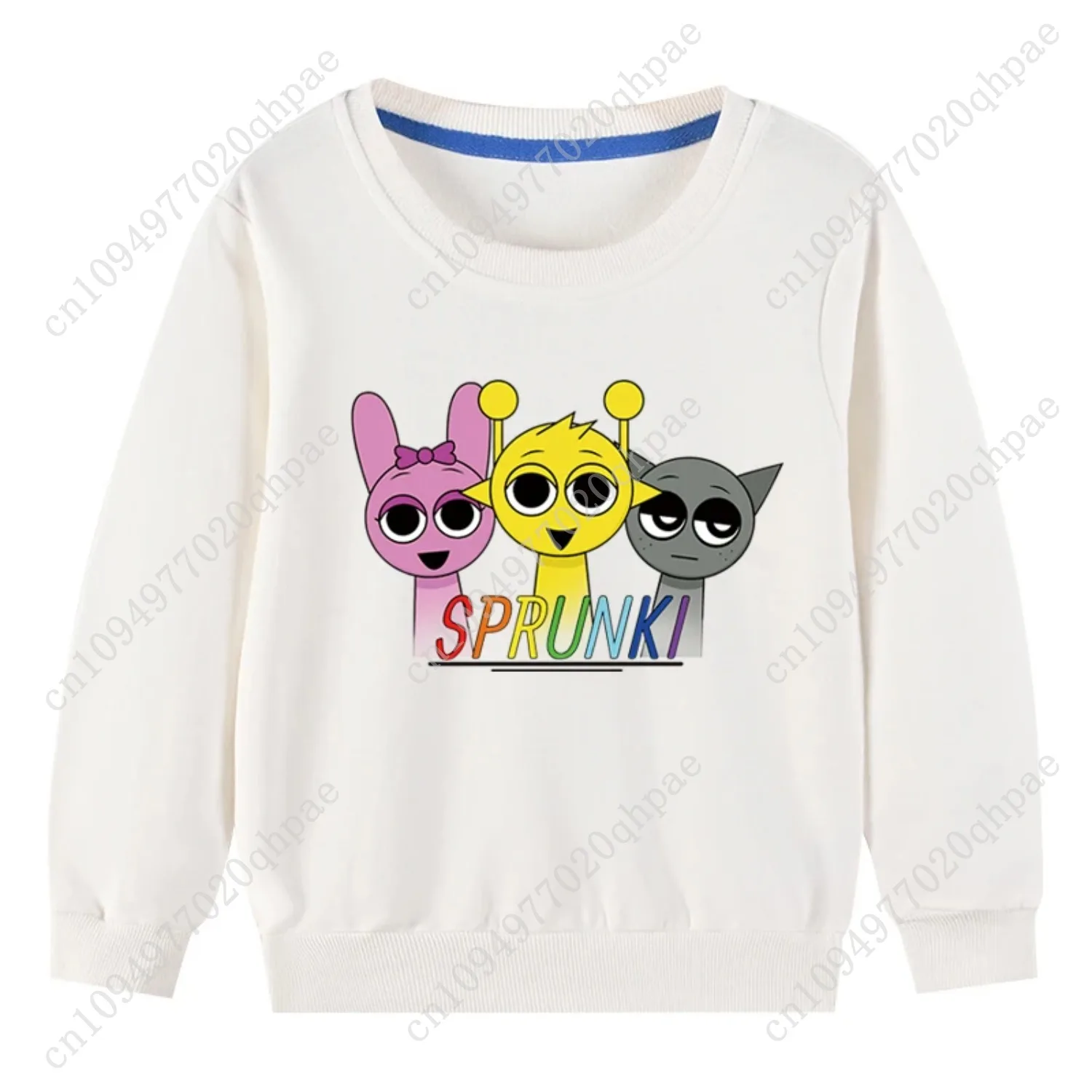 Primavera crianças moletons meninas dos desenhos animados jogo quente sprunki impressão topos crianças incredibox roupas adolescentes meninos crianças roupas macias