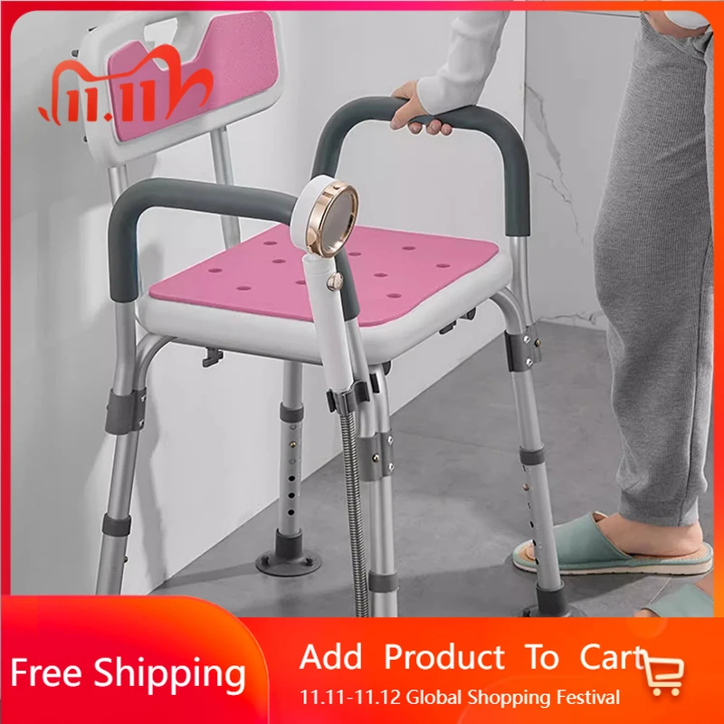 

Nordic Disabled Bathroom Chair Step Headboards Shower Children Stool Elderly Medical Storage Silla Plegable Unique Furniture