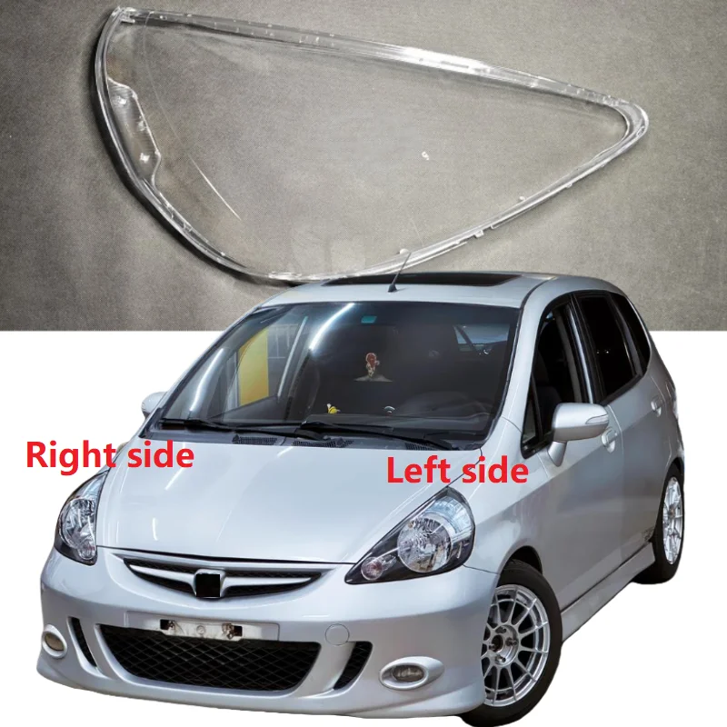 

For Honda Fit GD3 Jazz 2003-2007 Headlight Lens Cover Transparent Shell, Headlamp Lampshade Replacement Auto Parts
