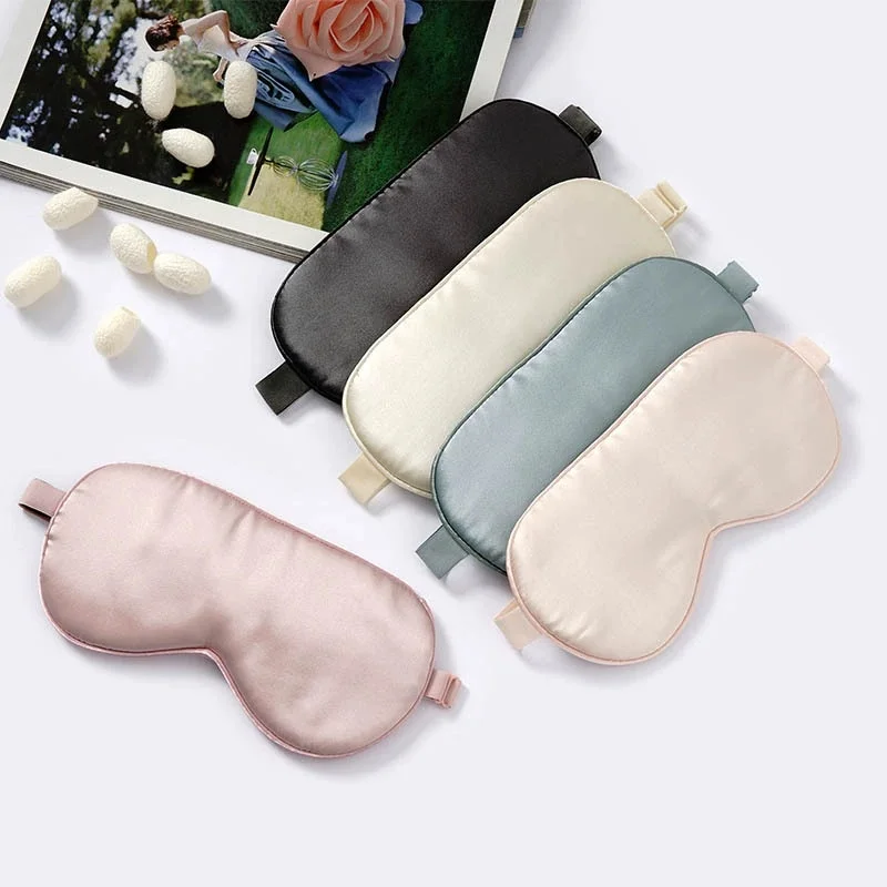 

Шелковая маска для сна, 100% настоящие натуральные шелковые маски для глаз с регулируемым ремешком для спальных блоков, легкие, уменьшающие объемные глаза, подарки