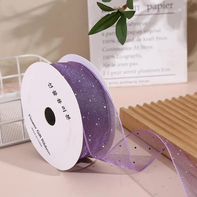 2. 5/4cm Heißprägeband für Haaraccessoires, Organzaband für handgemachte Schleifen, Haarspangen, Kleidungsstücke, Geschenkverpackungen. – Detail 14