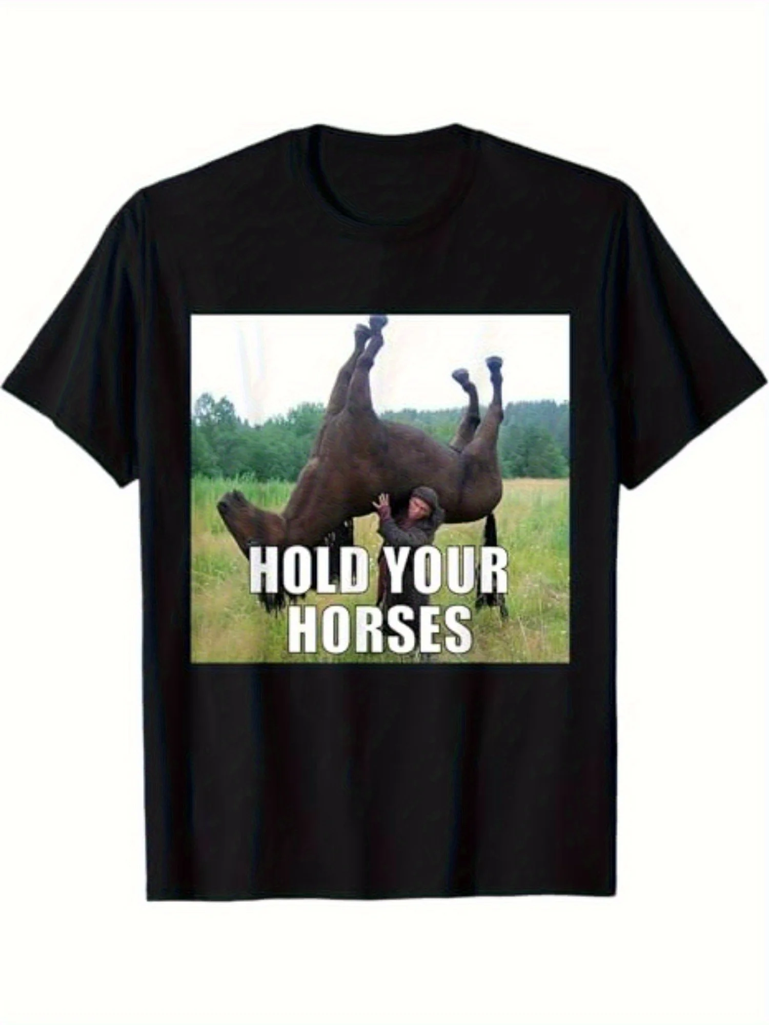 

Funny "Don't Hurry Up" meme with front print, men's short sleeved T-shirt