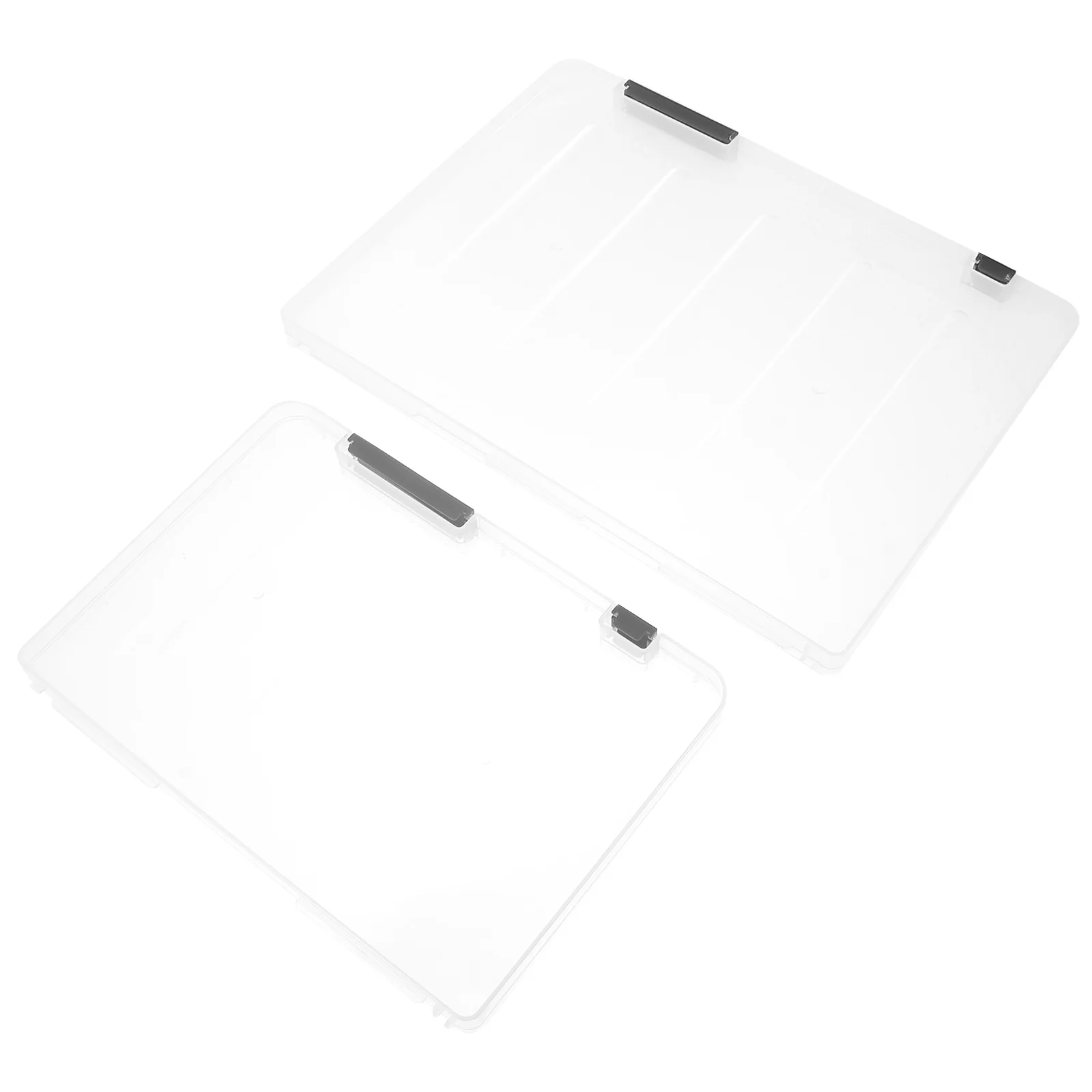2Pcs Document File Storage Boxes Lightweight PP Material Office Desktop Organizer File Holder Certificate Filing