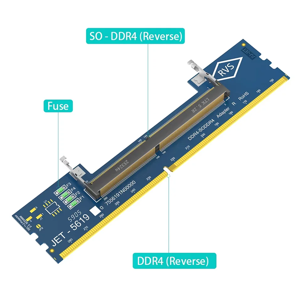 ノートパソコン用SO DDR4 RAMをデスクトップ用DDR4に変換する