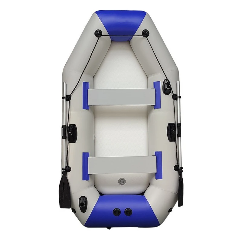 1.75-3 Premium Inflatable Boat - Foldable, Multiplayer, Ribbed Floor for Fishing and Rescue