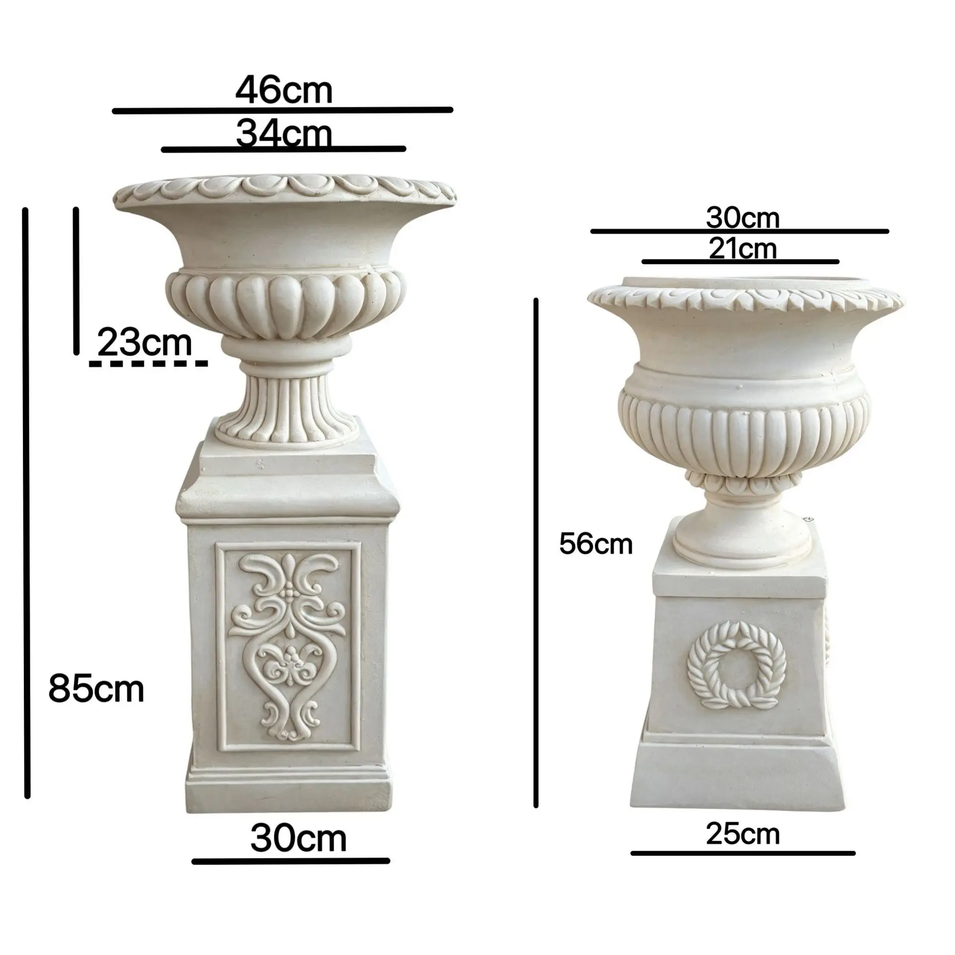 HYS European Roman relief goblet flower pot breathable grass flower planting outdoor garden villa entrance decoration ornament