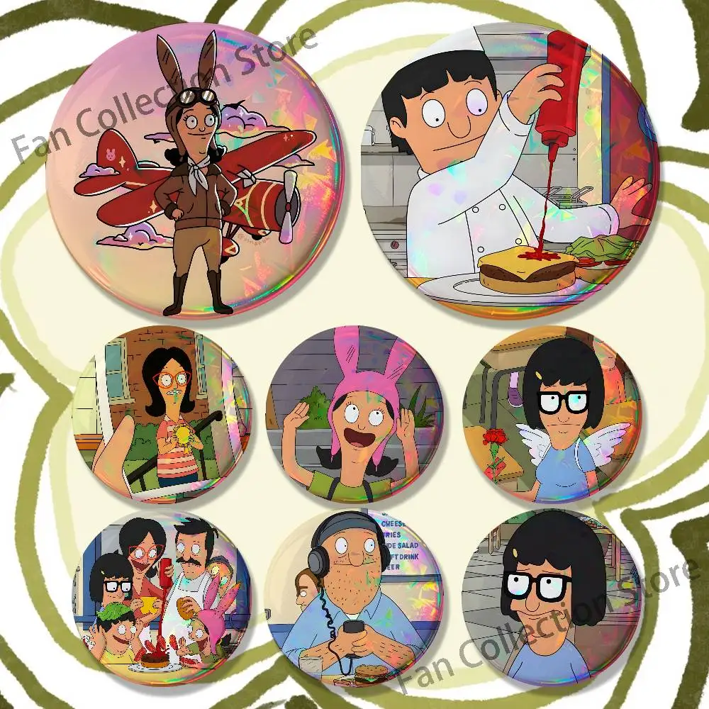 B-Bobs Burgers Badges Creative Tinplate Button Pins Brooch Creative Quotes Badge Clothes Backpack Jewelry Gift