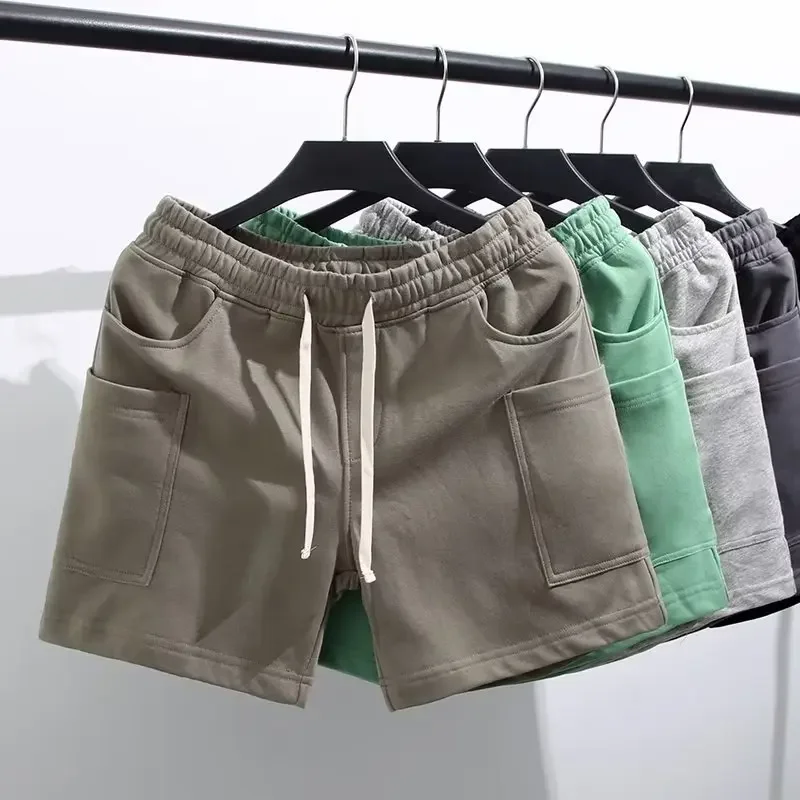 

Men's Elastic ort Pants Summer Trendy y Youth Fitn Breathable Sports orts Four-Five Sixed orts Polyester Fiber