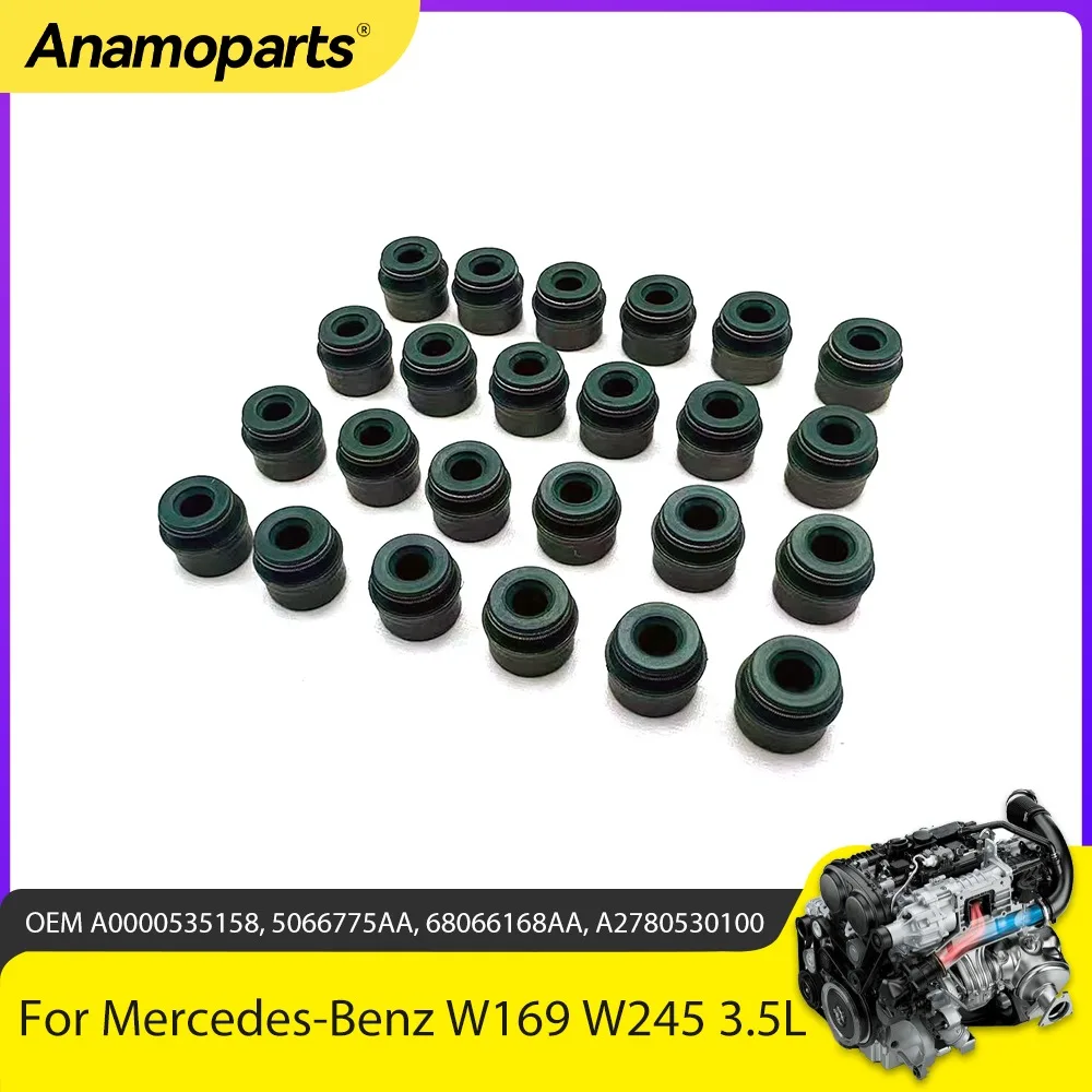 Engine Parts Valve Stem Seal Kit Fit 3.5L V6 For Mercedes-Benz W169 W245 W203 W204 W205 A205 C204 C205 CL203 S203 209 3.5L 03-18