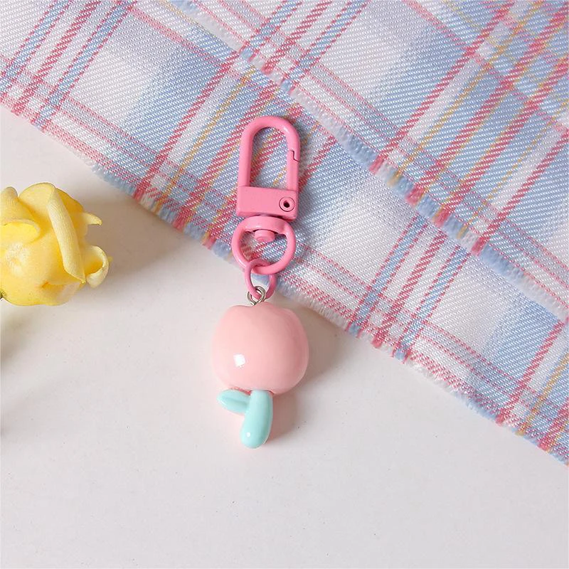 

Fashionable Candy Colored Tulip Pendant Bag Decoration Headphone Case Decoration Car Keychain Bag Pendant