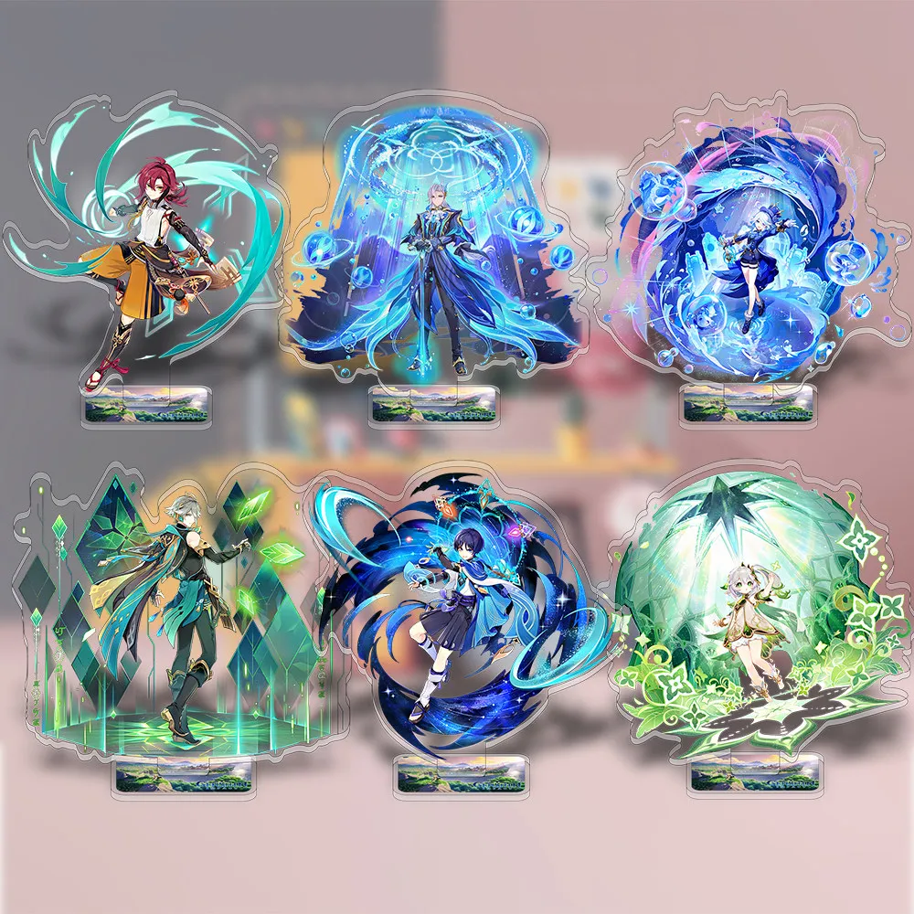 

Creative Desktop Decorations Acrylic Standees for Shikanoin Heizou Neuvillette Furina De Fontaine Character Standing Plates