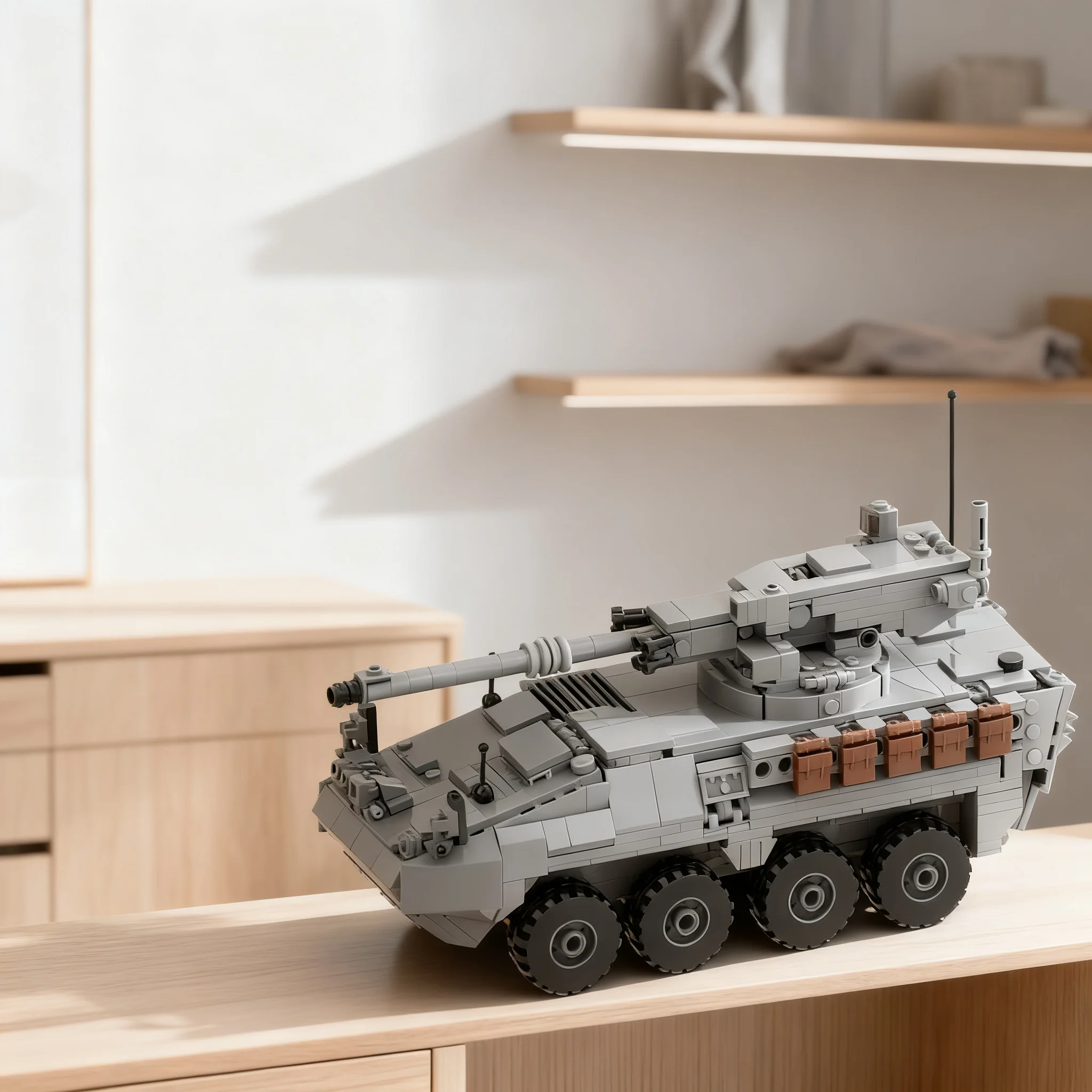 520pcs MOC Creator Creator Expert M1128 STRYKER MGS - 1 35 Scale V2 Conversion Tutorial Model Building Blocks Christmas Gift Toy