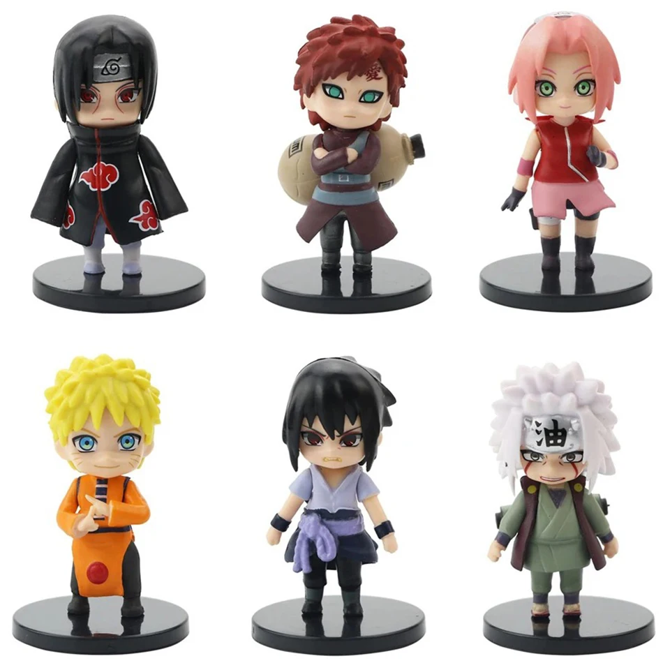 12 teile/satz Anime Q Version Naruto Shippuden Hinata Sasuke Itachi Kakashi Gaara Figur PVC Figuren Spielzeug Puppen Kid Weihnachten Geschenke