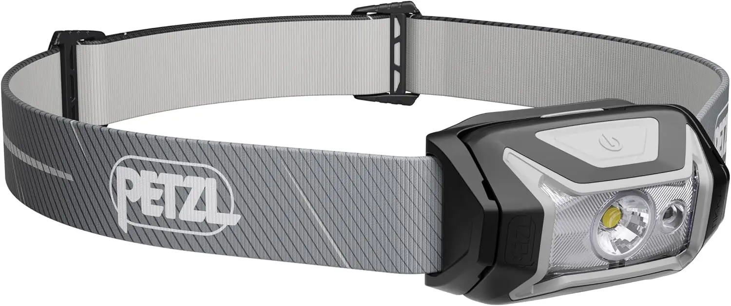 

Rechargeable 450 Lumen Headlamp with Red Light for Hiking, Climbing, Camping - Compact Black Design